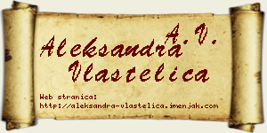 Aleksandra Vlastelica vizit kartica